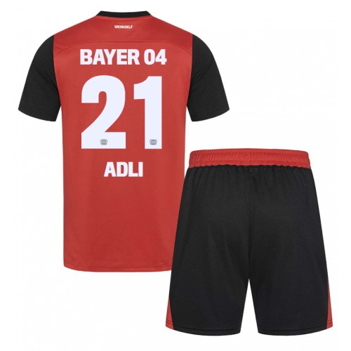 Fotbalové Dres Bayer Leverkusen Amine Adli #21 Dětské Domácí 2024-25 Krátký Rukáv (+ trenýrky)